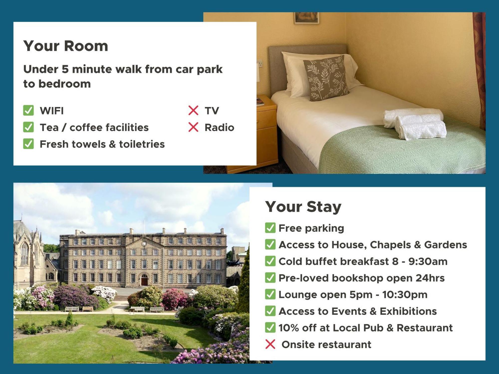 Bed and Breakfast Ushaw Historic House, Chapels & Gardens Durham Pokój zdjęcie